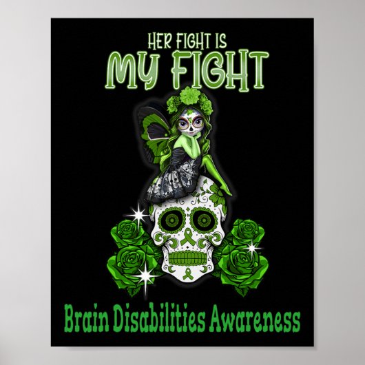 Poster Handicap cérébral Sensibilisation Son combat est m (Devant)