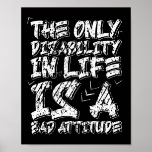 Poster Handicap Est Une Mauvaise Attitude Motivati En Fau