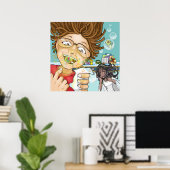 Poster handicap, fée de dent noire, garçon, jouets, bonbo (Bureau à domicile)