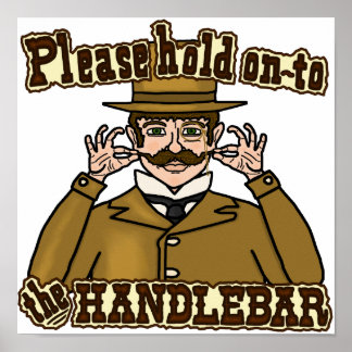 Poster Handlebar Mustache Gentleman