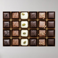 Handmade luxury chocolate in a box
