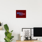 Poster Handshake Connect Art Word Inspiratif (Bureau à domicile)