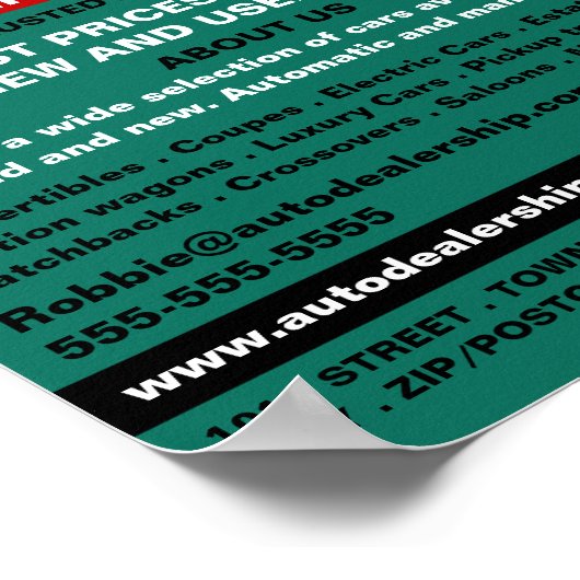 Poster Handshake Design, concessionnaire automobile Publi (Coin)