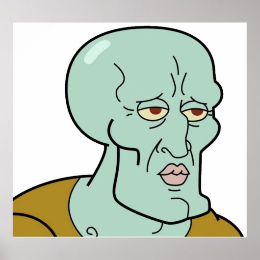 Poster Handsome Squidward TShirt (Devant)