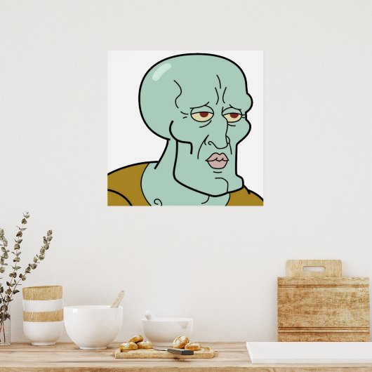 Poster Handsome Squidward TShirt (Cuisine)