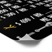 Poster Handyman Horaire Note Drôle Handyman Cadeaux (Coin)