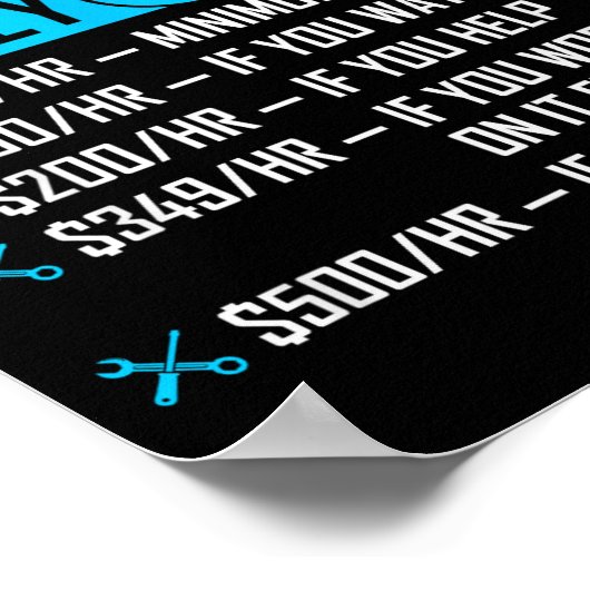 Poster Handyman Hourly Rate Humor Carpenter Funny Handy M (Coin)