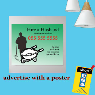 Poster HandyMan Petite entreprise Publicité