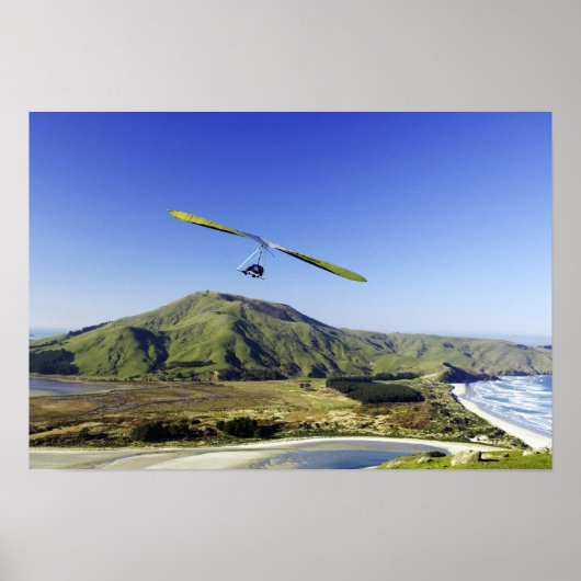 Poster Hang Glider, péninsule d'Otago, près de Dunedin, (Devant)