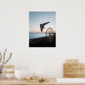 Poster Hang Glider Soaring Over Coastal Ferris Wheel (Cuisine)