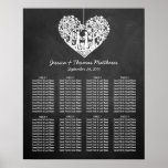 Poster Hanging Heart Tree Chalkboard Mariage Collection<br><div class="desc">Ce tableau de sièges mariage présente un arbre suspendu romantique, et bientôt être mari et femme, qui est sculpté en forme de coeur. L'arrière - plan à effet tableau noir rend ce tableau de sièges parfait pour tout couple qui planifie un mariage moderne chic. Ce tableau de sièges peut être...</div>