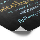 Poster Hanging Love Hearts Chéri Anniversaire Bienvenue (Coin)