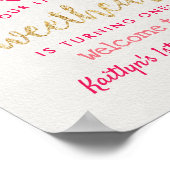 Poster Hanging Love Hearts Chéri Anniversaire Bienvenue (Coin)