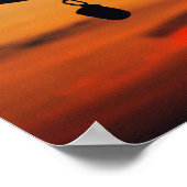 Poster Hanging Rock Climber au lever du soleil (Coin)