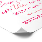 Poster Hanging String Love Hearts Fête des mariées Bienve (Coin)