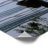 Poster Hani fille portant panier avec terrasse de riz, (Coin)