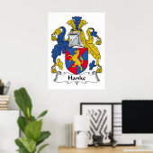 Poster Hanke Family Crest (Bureau à domicile)