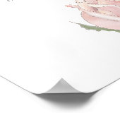 Poster Hannah | Calligraphie Rose romantique Mariage de b (Coin)