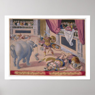 Poster Hannibal (247-c.183 av. J.-C.) fait battre les Rom