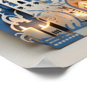 Poster Hannukah Coupe de papier de vacances (Coin)