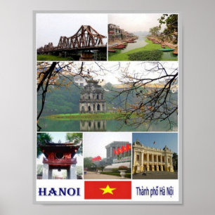 Poster Hanoï - Mosaic - Vietnam -