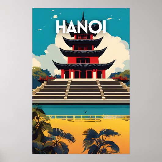 Poster Hanoï Viêt Nam (Devant)