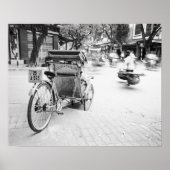 Poster Hanoi Vietnam, Cyclo dans le Vieux Hanoï (Devant)