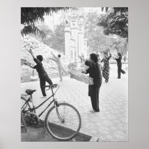Poster Hanoi Vietnam, Exercices du matin par Hoan Kiem