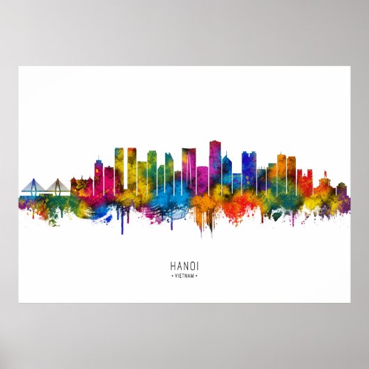 Poster Hanoi Vietnam Skyline (Devant)