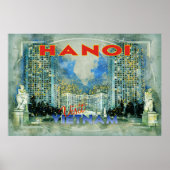 Poster Hanoï, Visitez le Vietnam... (Devant)