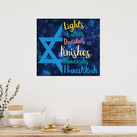 Poster Hanoukka (Cuisine)
