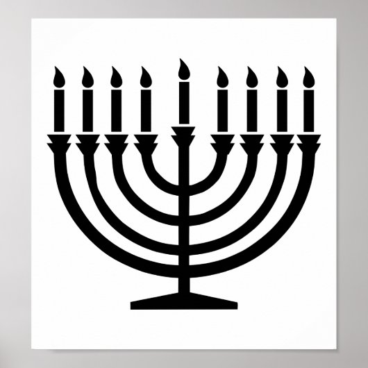 Poster Hanoukka Menorah (Devant)