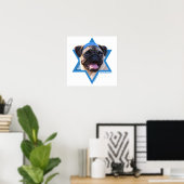 Poster Hanoukka Star of David - Carlin (Bureau à domicile)