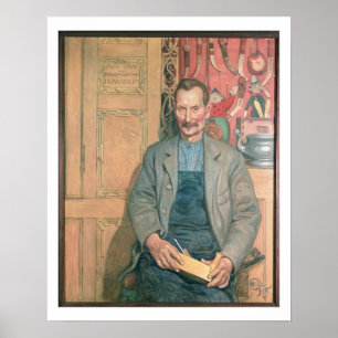 Poster Hans Arnbom, le charpentier
