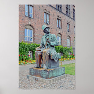 Poster Hans Christian Andersen Statue, Copenhague