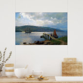 Poster Hans Gude La Jetty à Feste près de Moss (Cuisine)