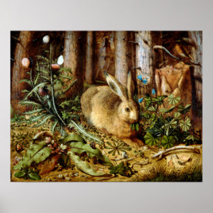 Poster Hans Hoffmann A Hare in the Forest