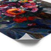 Poster Hans Muller-Dachau Bouquet de fleurs d'été (Coin)