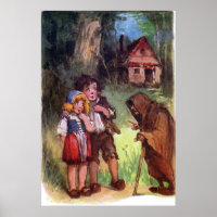 Hansel et Gretel rencontrent la sorcière