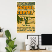 Poster Hansel & Gretel Boston 1940 WPA (Bureau à domicile)