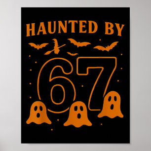 Poster Hanté par 67 Meme Halloween Fantôme Graphique
