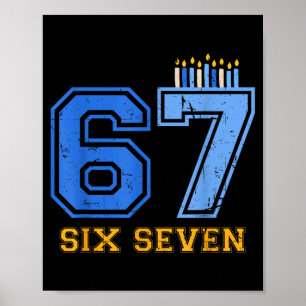 Poster Hanukkah 67 Six Sept Garçon Fille Enfants 67 Meme