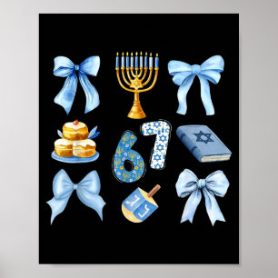 Poster Hanukkah 67 Six Seven Fille Enfants 67 Meme Coquet
