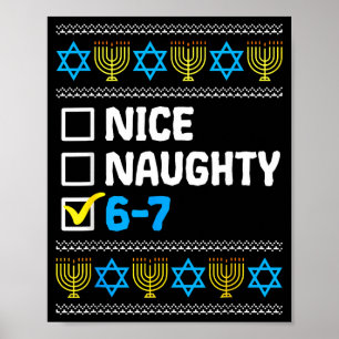 Poster Hanukkah Gentil Vilain 6 7 Six Sept Garçon Fille E
