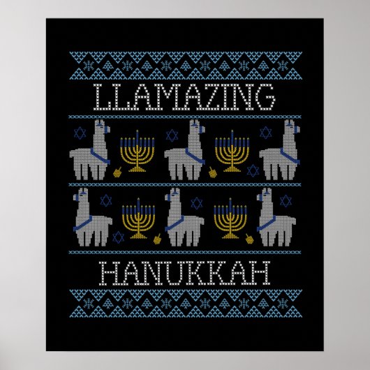 Poster Hanukkah - Hanukkah Llamazing (Devant)
