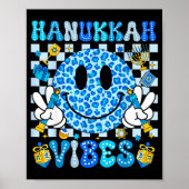 Poster Hanukkah Vibes Groovy Smile Face Jewish Holiday Ch (Devant)