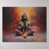 Poster Hanuman Pastel Arc-en-ciel Couleur de la peinture  (Devant)