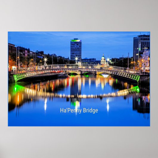 Poster Ha'Penny Bridge, Dublin, Irlande (Devant)
