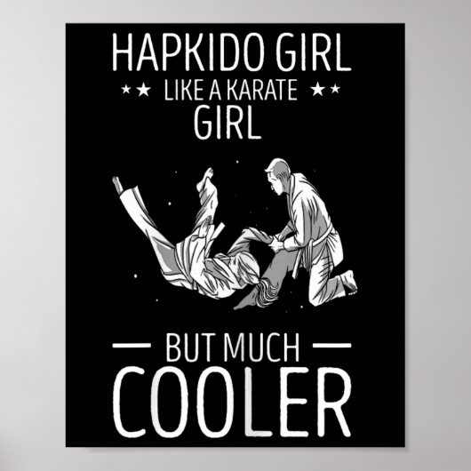 Poster Hapkido Jette Comme Une Fille Karaté Martial Corée (Devant)
