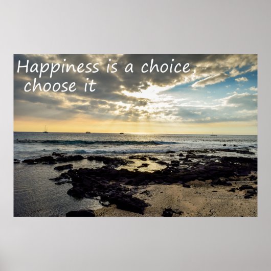 Poster Happiness is a choice (Devant)
